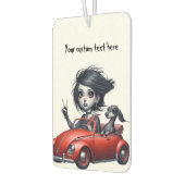 Gothic Girl and Dachshund Autolufterfrischer (Links)