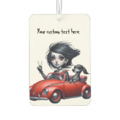 Gothic Girl and Dachshund Autolufterfrischer (Rückseite)