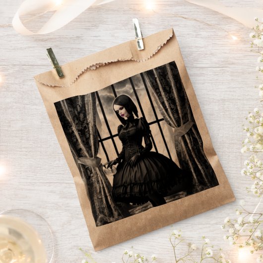Gothic Girl and Spuk Mansion Geschenktütchen (Ausgeschnitten)