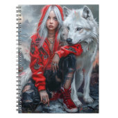 Gothic Girl and Wolf Notizblock (Vorderseite)