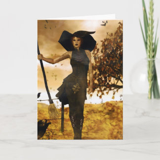 Gothic Girl Autumn Hexenkarte Karte