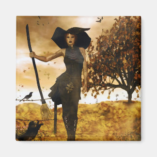 Gothic Girl Autumn Hexenmagnet Magnet
