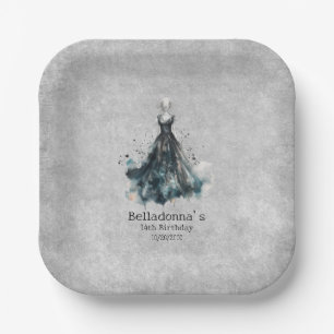 Gothic Girl Birthday Pappteller