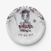 Gothic Girl Birthday Party Pappteller (Vorderseite)