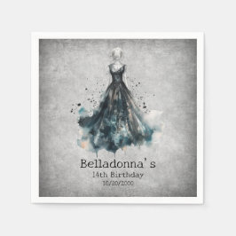 Gothic Girl Birthday Serviette