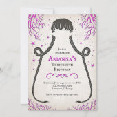 Gothic Girl Braids Einladung zum Geburtstag (Vorderseite)