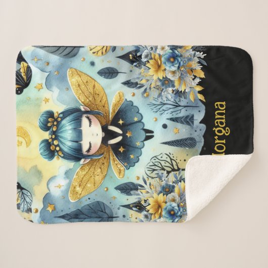 Gothic Girl Custom Deco Goth Kawaii Chibi Sherpadecke (Vorderseite (Horizontal))