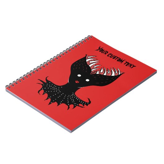 Gothic Girl-Figur mit Zähne-Text Notizblock (Linke Seite)