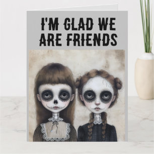 GOTHIC GIRL Freundschaft Freunde Grußkarte Karte