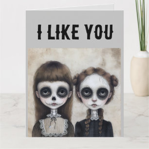 Gothic Girl Friendship Friend lustige Grußkarte Karte