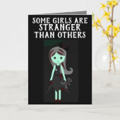 GOTHIC GIRL GEBURTSTAGSKARTEN KARTE (Gelbe Blume)