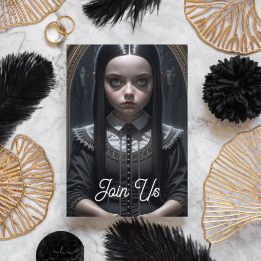 Gothic Girl Halloween-Party Einladung