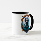 Gothic Girl in Viktorianisch Mirror Halloween Tass Tasse (VorderseiteRechts)