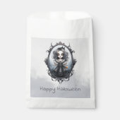 Gothic Girl in Viktorianisch Mirror Happy Hallowee Geschenktütchen (Vorderseite)