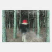 Gothic Girl Modern Black Red Forest Geschenkpapier Set (Vorderseite 2)