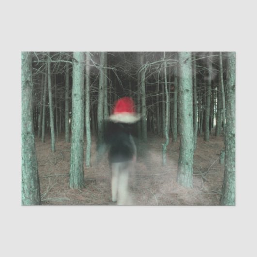 Gothic Girl Modern Black Red Forest Seidenpapier (Vorderseite)