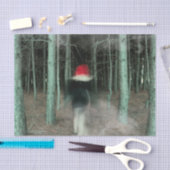 Gothic Girl Modern Black Red Forest Seidenpapier (Handwerk)