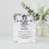 Gothic Girl Niedlich Brautparty Postkarte (Stehend Vorderseite)