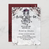 Gothic Girl Niedlich Brautparty Postkarte (Vorne/Hinten)