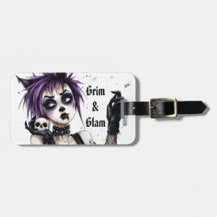 Gothic Girl Portrait - Grim & Glam Gepäckanhänger