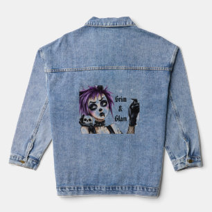 Gothic Girl Portrait - Grim & Glam Jeansjacke