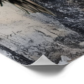 Gothic Girl Raven Rote Rose Poster (Ecke)