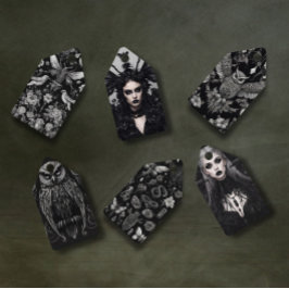 Gothic Girl Scrapbook Ephemera tags
