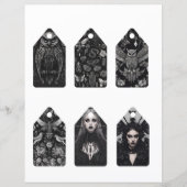Gothic Girl Scrapbook Ephemera tags (Vorderseite)