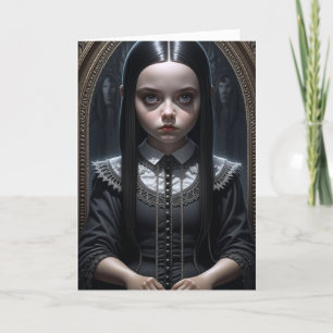 Gothic Girl Spooky Haunting Halloween Karte