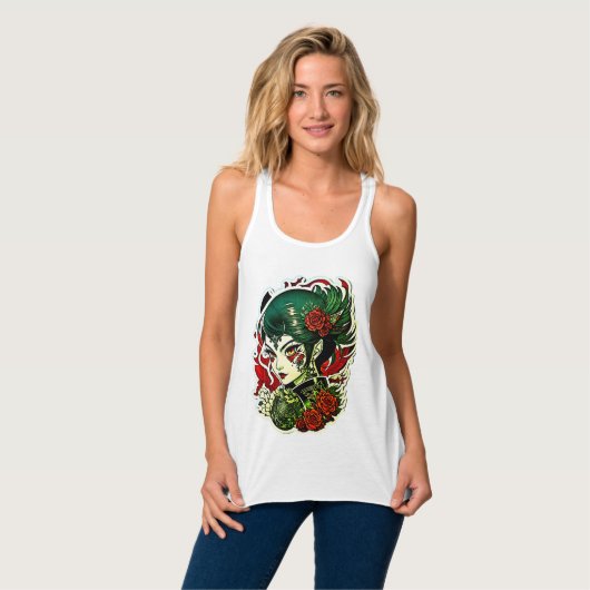 Gothic Girl Tank Top (Vorderseite Vollansicht)