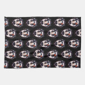 Gothic Girl Viktorianisch Mirror Black Halloween Geschirrtuch (Horizontal)
