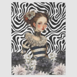 Gothic Girl Vintag Florals Dekoupage & Craft Seidenpapier