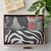 Gothic Girl Vintag Florals & Raven Decoupage Seidenpapier (Geschenk)