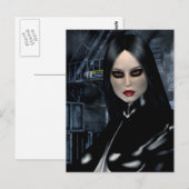 Gothic Girls Cyber Vamp Postkarte (Vorne/Hinten)