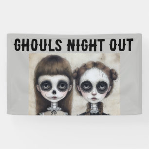 GOTHIC GIRLS HALLOWEEN-PARTY GOTH GIRL BANNER