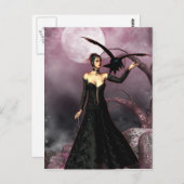 Gothic Girls Red Hexe Fantasie Postcard Postkarte (Vorne/Hinten)