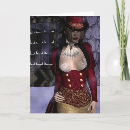 Gothic Girls Victorian Winter greeting card Karte (Vorderseite)