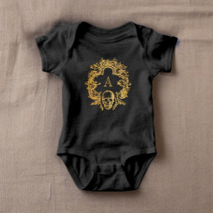 Gothic Glam Baby Bodysuit Gold Strampler