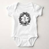 Gothic Glam | Baby Bodysuit | Schwarz Baby Strampler (Vorderseite)
