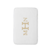 Gothic Glam | Bath Mat | Monogramm | weiß Badematte (Vorderseite Vertikal)