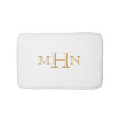 Gothic Glam | Bath Mat | Monogramm | weiß Badematte (Vorderseite)