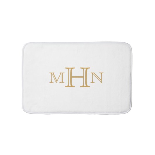 Gothic Glam | Bath Mat | Monogramm | weiß Badematte (Vorderseite)