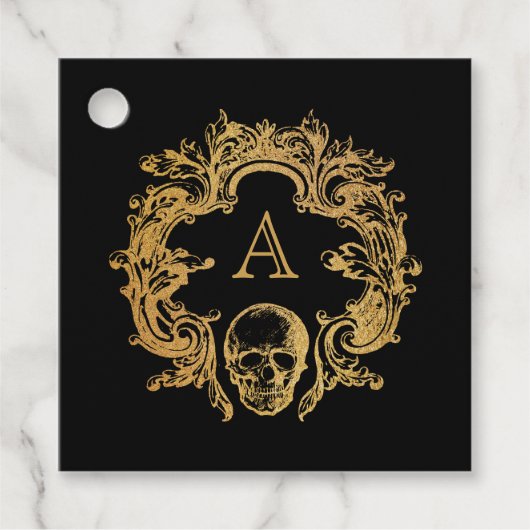 Gothic Glam | Gefälligkeit/Geschenketage | Schwarz Geschenkanhänger (Vorderseite)