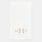 Gothic Glam | Handtuch | Gold Monogram Serviette (Vorderseite)