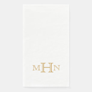 Gothic Glam Handtuch Gold Monogram Serviette
