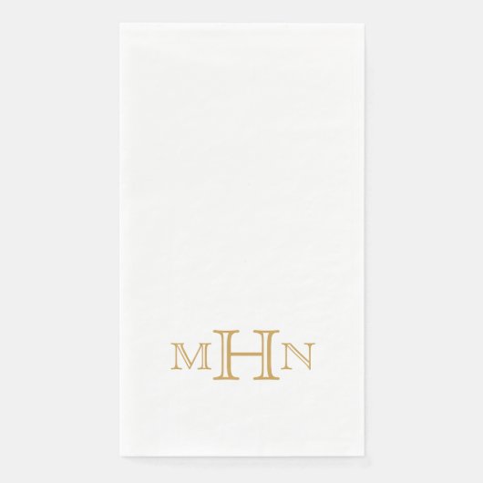 Gothic Glam | Handtuch | Gold Monogram Serviette (Vorderseite)