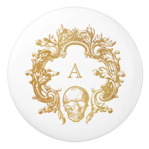 Gothic Glam   KERAMIK   weiß Keramikknauf