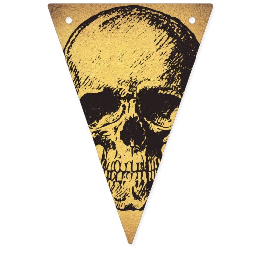 Gothic Glam | Monogram Bunting Flags | Schwarz Wimpelkette (Zweite Fahne)