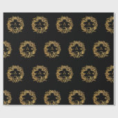 Gothic Glam Monogram Skull | Geschenkpapier (Flach)