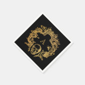 Gothic Glam | Napkins | Schwarz Serviette (Ecke)